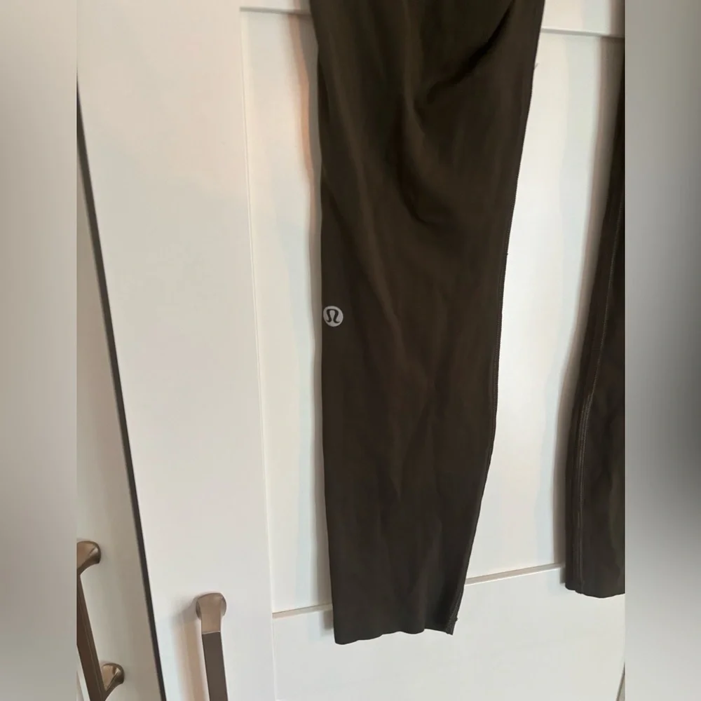 Lululemon Wunder Train High-Waisted Leggings Olive Green Size 6 Athletic Run